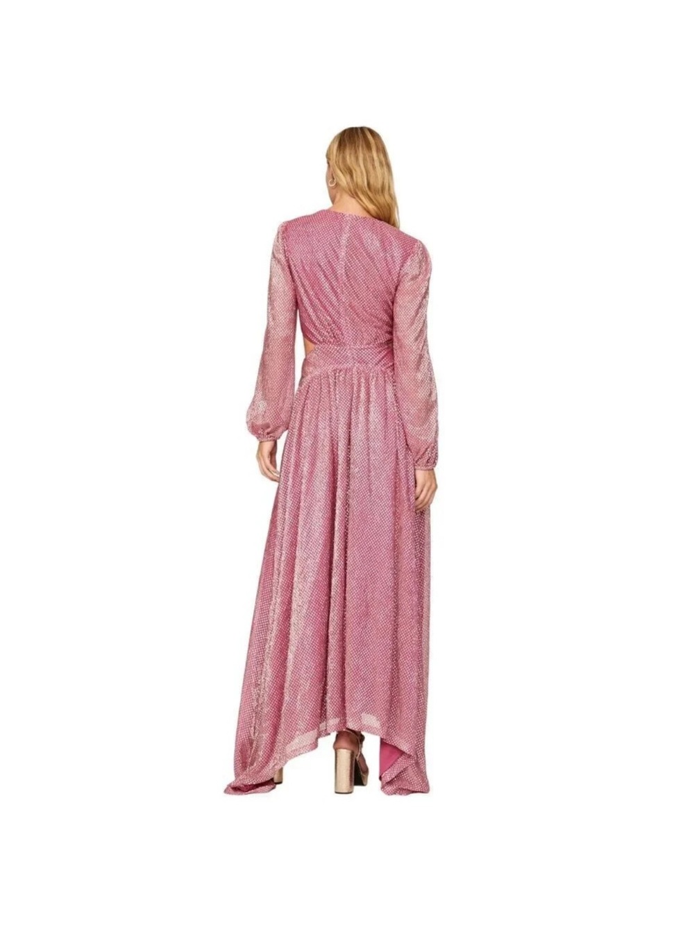 Ramy Brook Pink High-Low Twist-Front Maxi Dress - Picture 2 of 10